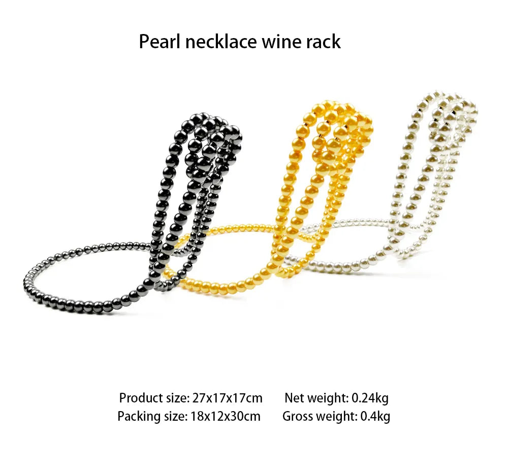 Creative Pearl Necklace Wine Rack Luxury