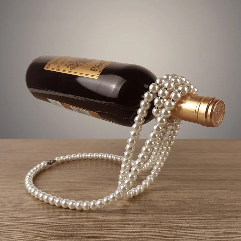 Creative Pearl Necklace Wine Rack Luxury
