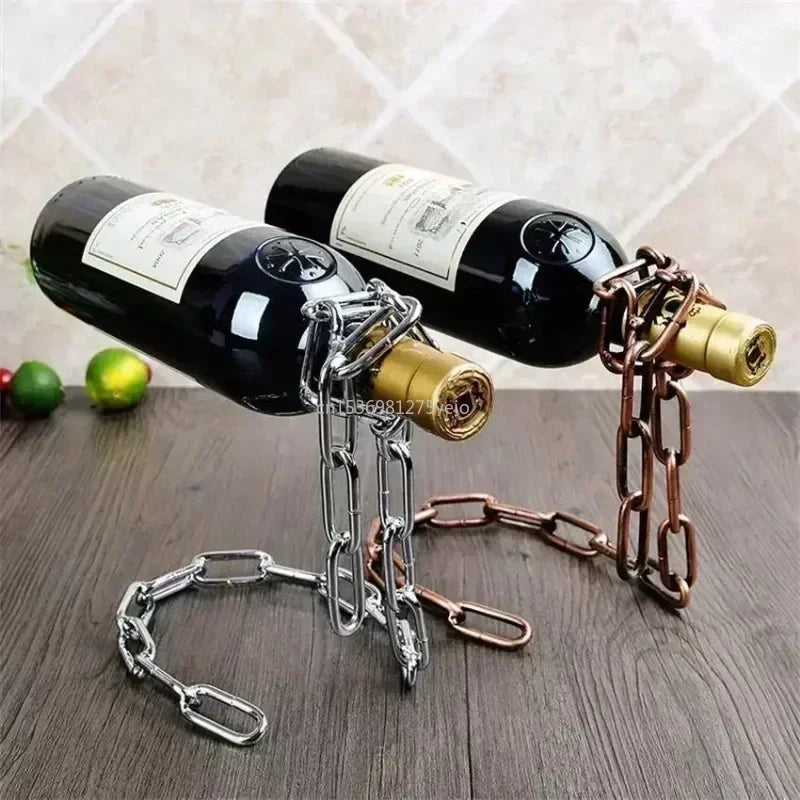 Magical Suspension iron Chain Wine Racks